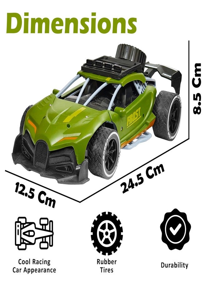 VGRASSP Rechargeable Racing Car Toy for Kids with 2.4 GHz Long Range Remote Control - 1:16 Scale Joystick RC Sports Vehicle (Dark Green) - Image 3